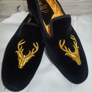 BLACK VELVET LOAFERS 9UK